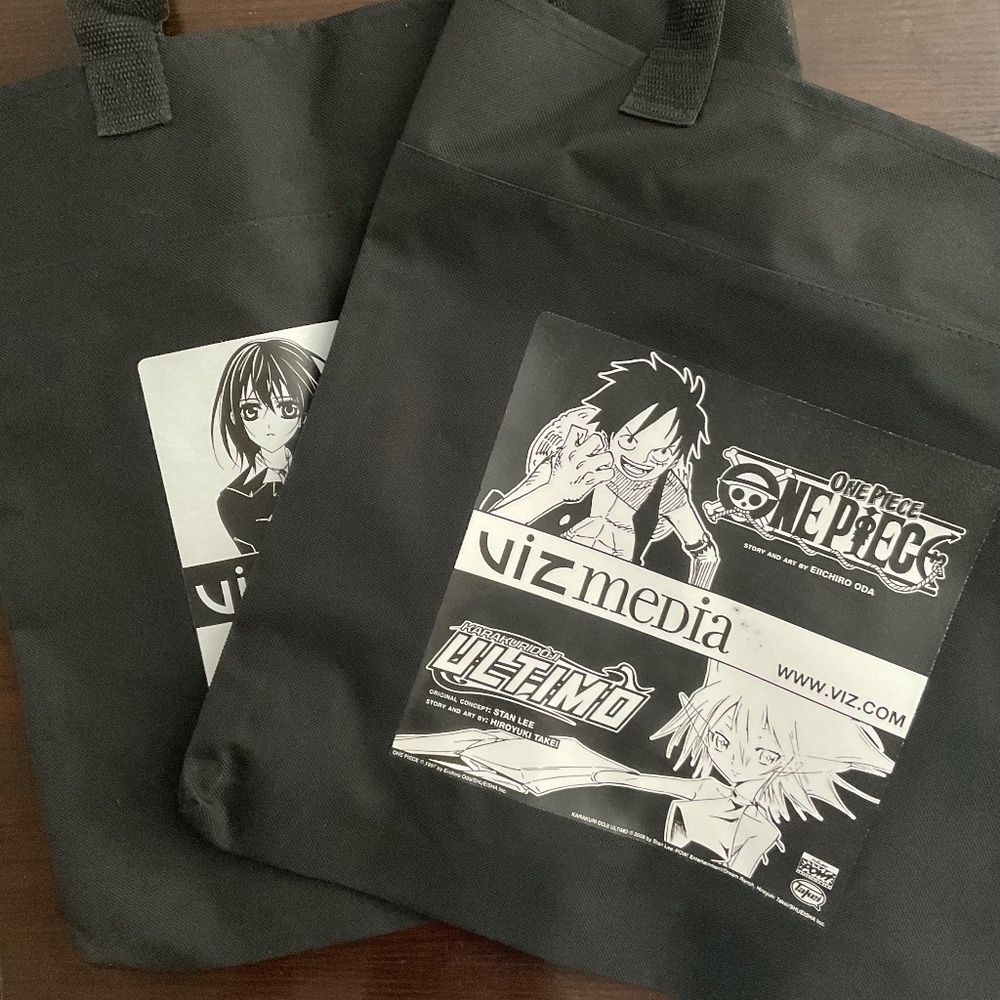 Viz Media Manga Anime Tote Bag (One Piece, Ultimo, Vampire Knight, Kekkaishi)